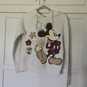 Disney Cream Hoodie with Mickey Mouse Design